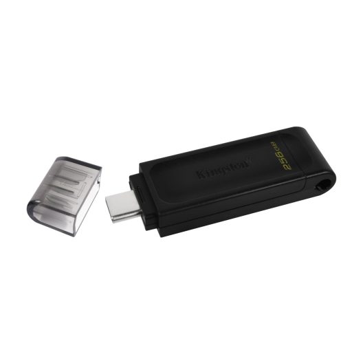 Kingston Technology DataTraveler 70 USB flash meghajtó 256 GB USB C-típus 3.2 Gen 1 (3.1 Gen 1) Fekete