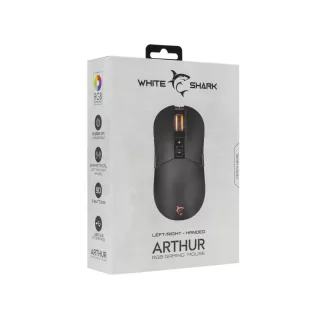   White Shark ARTHUR egér Játék Kétkezes USB A típus Optikai 10000 DPI