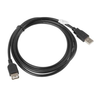   Lanberg CA-USBE-10CC-0018-BK USB kábel USB 2.0 1,8 M USB A Fekete