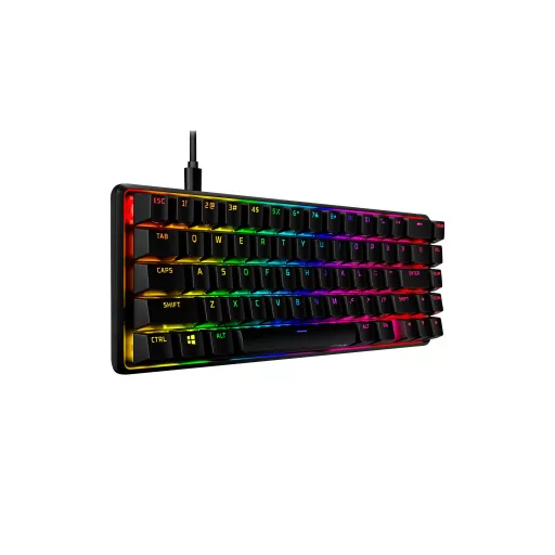 HyperX Alloy Origins 65 - Mechanical Gaming Keyboard - HX Red (USLayout) (HKBO1T-RD-US/N) billentyűzet Játék USB Fekete