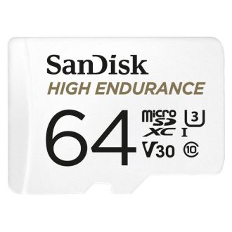   Sandisk 64GB microSDXC High Endurance Class 10 CL10 U3 V30 + adapterrel