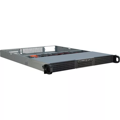 Inter-Tech IPC 1U-10255 Rack Fekete