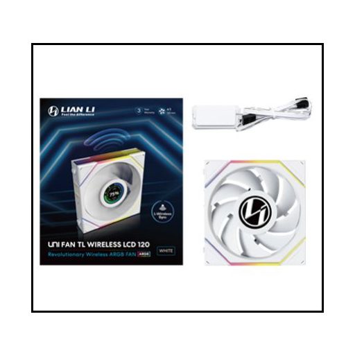 Lian Li Uni Fan TL120 LCD Wireless 12 cm Fehér 1 db