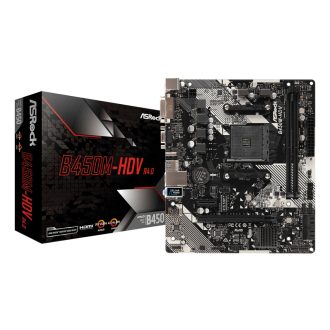 Asrock B450M-HDV R4.0 AMD B450 AM4 foglalat Micro ATX