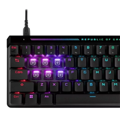 ASUS M605 ROG FALCHION ACE HFX/HFX/US/PBT billentyűzet Játék USB QWERTY Nemzetközi amerikai Fekete