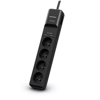   CyberPower Tracer III P0420SUD0-FR túlfeszültségvédő Fekete 4 AC kimenet(ek) 200 - 250 V 1,8 M