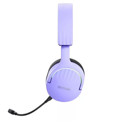 Trust GXT 491P FAYZO Headset Vezetékes és vezeték nélküli Fejpánt Játék USB A típus Bluetooth Fekete, Lila