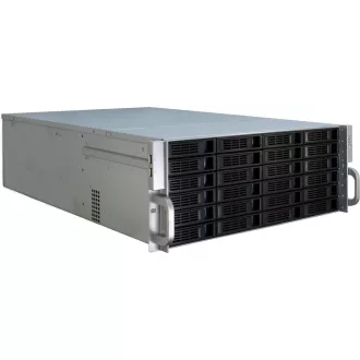 Inter-Tech 4U-4424 Rack Fekete, Ezüst
