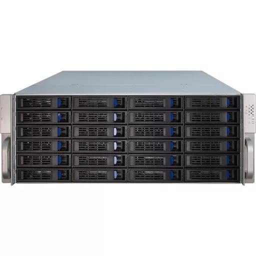 Inter-Tech 4U-4424 Rack Fekete, Ezüst