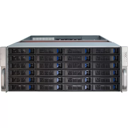 Inter-Tech 4U-4424 Rack Fekete, Ezüst