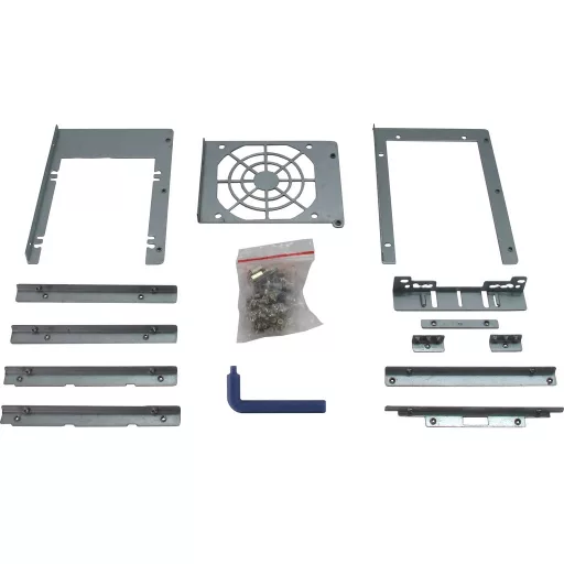 Inter-Tech 4U-4424 Rack Fekete, Ezüst