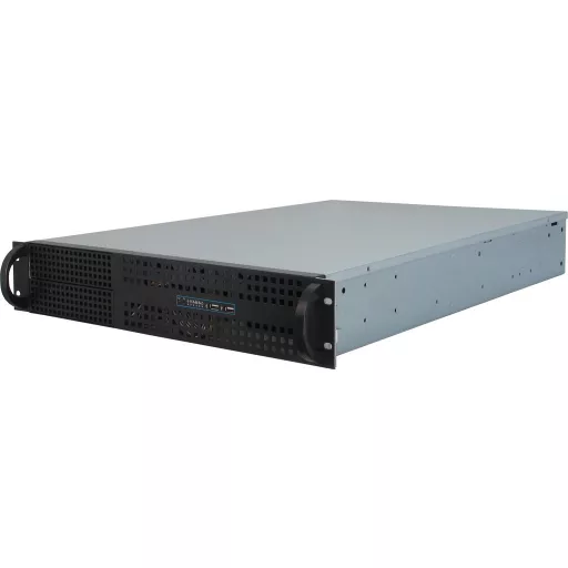 Inter-Tech 2U-2129N Rack Fekete, Ezüst