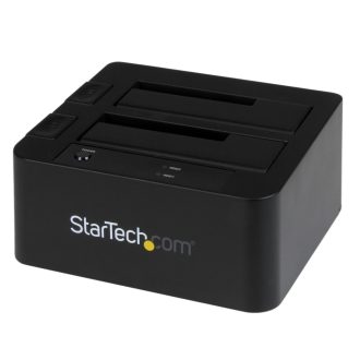   StarTech.com SDOCK2U33EB dokkoló állomás tárolóegységhez USB 3.2 Gen 1 (3.1 Gen 1) Type-B Fekete
