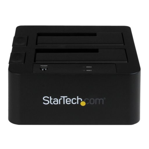 StarTech.com SDOCK2U33EB dokkoló állomás tárolóegységhez USB 3.2 Gen 1 (3.1 Gen 1) Type-B Fekete