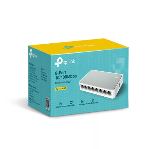 TP-Link TL-SF1008D Beállítást nem igénylő (unmanaged) Fast Ethernet (10/100) Fehér