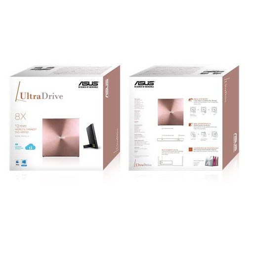 ASUS SDRW-08U5S-U optikai meghajtó DVD Super Multi DL Rózsaszín