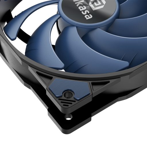 Akasa AK-CC4021HP01V1 számítógépes hűtőrendszer Processzor Hűtő 12 cm Alumínium, Fekete, Kék 1 db