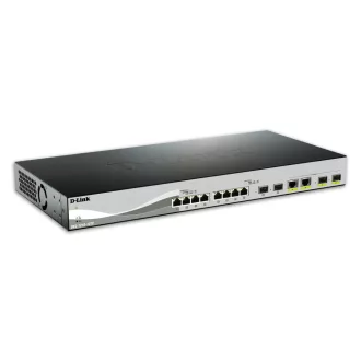   D-Link DXS-1210-12TC/E hálózati kapcsoló Vezérelt L2 10G Ethernet (100/1000/10000) 1U Fekete, Ezüst