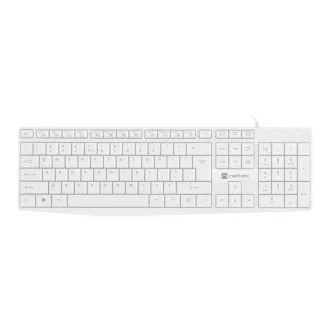   NATEC NAUTILUS billentyűzet Otthoni/irodai USB QWERTY Nemzetközi amerikai Fehér