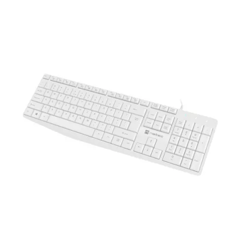 NATEC NAUTILUS billentyűzet Otthoni/irodai USB QWERTY Nemzetközi amerikai Fehér