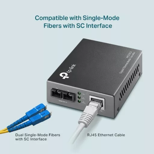 TP-Link MC210CS hálózati média konverter 1000 Mbit/s 1310 nm Single-mode Fekete