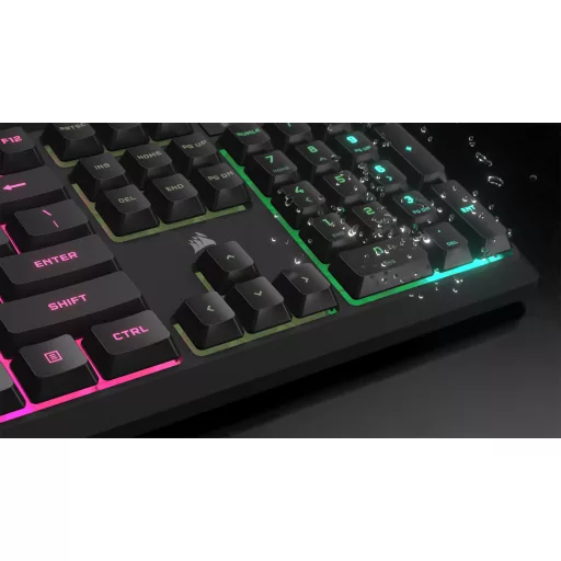 Corsair K55 CORE RGB billentyűzet Játék USB QWERTY Amerikai angol Fekete