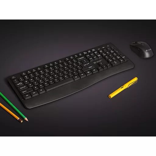 Tracer BARTIX II RF NANO billentyűzet Egér mellékelve Otthoni/irodai Vezeték nélküli RF QWERTY Angol Fekete