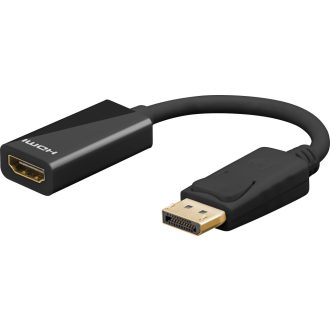   Goobay DisplayPort/HDMI 0,1 M HDMI A-típus (Standard) Fekete