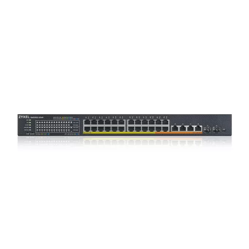 Zyxel XMG1930-30HP Vezérelt L3 2.5G Ethernet (100/1000/2500) Ethernet-áramellátás (PoE) támogatása 1U Fekete