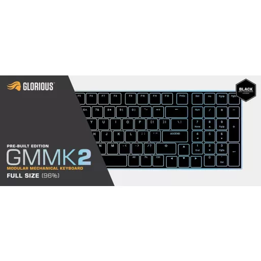 Glorious Gaming GMMK 2 billentyűzet Játék USB Amerikai angol Fekete