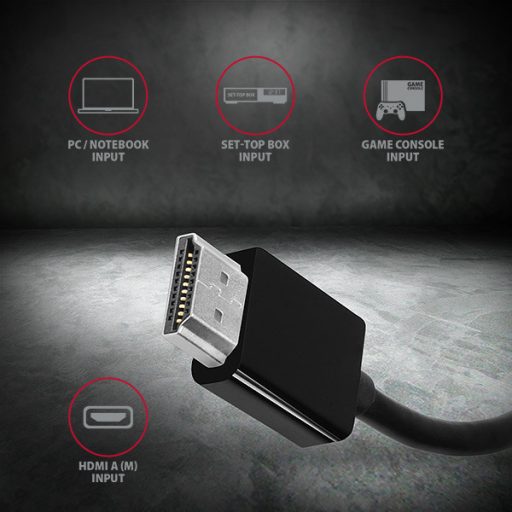 Axagon RVH-VGN video átalakító kábel 0,15 M HDMI A-típus (Standard) VGA (D-Sub) Fekete