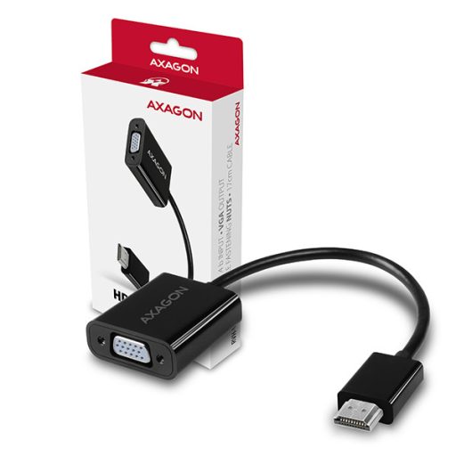 Axagon RVH-VGN video átalakító kábel 0,15 M HDMI A-típus (Standard) VGA (D-Sub) Fekete