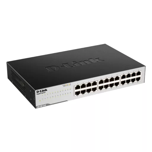 D-Link GO-SW-24G Beállítást nem igénylő (unmanaged) L2 Gigabit Ethernet (10/100/1000) 1U Fekete