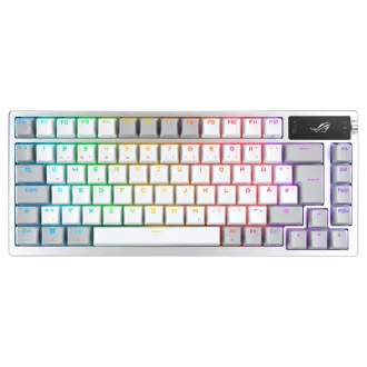   ASUS ROG Azoth White billentyűzet Játék USB + RF Wireless + Bluetooth QWERTZ Német Fehér