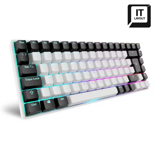Sharkoon SKILLER SGK50 S3 billentyűzet Játék USB QWERTY Olasz Fehér