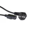 ACT 230V connection cable schuko male (angled) - C13 black 2.5 m Fekete 2,5 M
