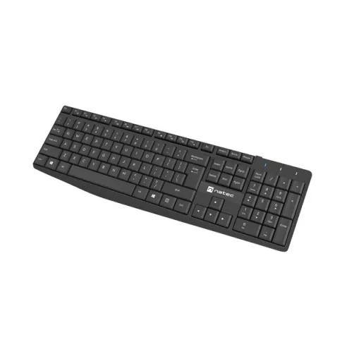 NATEC SQUID billentyűzet Egér mellékelve Otthoni/irodai USB QWERTY Nemzetközi amerikai Fekete
