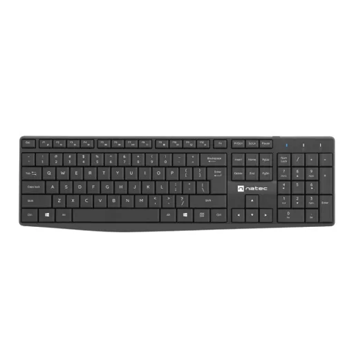 NATEC SQUID billentyűzet Egér mellékelve Otthoni/irodai USB QWERTY Nemzetközi amerikai Fekete