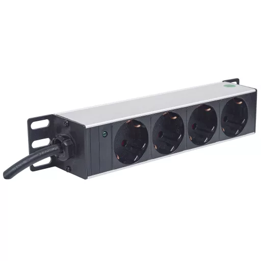 Intellinet 714020 áramelosztó egység (PDU) 4 AC kimenet(ek) 1U Szürke