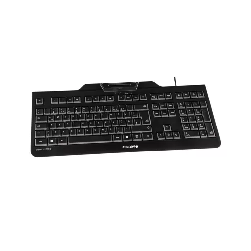 CHERRY KC 1000 SC billentyűzet Irodai USB AZERTY Francia Fekete