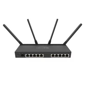   Mikrotik RB4011iGS+5HacQ2HnD-IN vezetéknélküli router Gigabit Ethernet Kétsávos (2,4 GHz / 5 GHz) Fekete