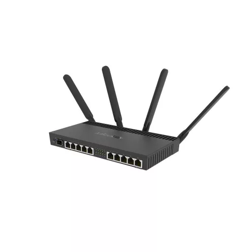 Mikrotik RB4011iGS+5HacQ2HnD-IN vezetéknélküli router Gigabit Ethernet Kétsávos (2,4 GHz / 5 GHz) Fekete