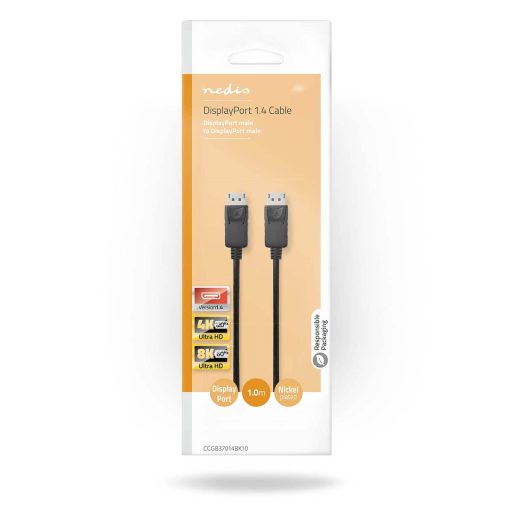 Nedis CCGB37014BK10 DisplayPort kábel 1 M Fekete