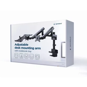   Gembird MA-DA3-02 asztali TV konzol 81,3 cm (32") Fekete