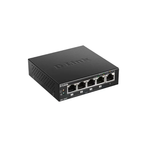 D-Link DGS-1005P/E hálózati kapcsoló Beállítást nem igénylő (unmanaged) Gigabit Ethernet (10/100/1000) Ethernet-áramellátás (PoE) támogatása Fekete