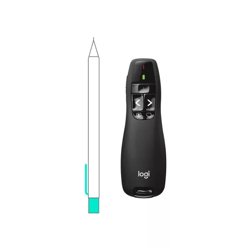 Logitech 910-001356 vezeték nélküli bemutatóeszköz RF Fekete