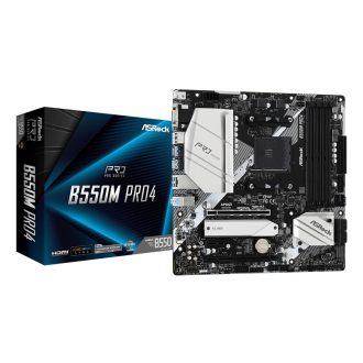 Asrock B550M Pro4 AMD B550 AM4 foglalat Micro ATX