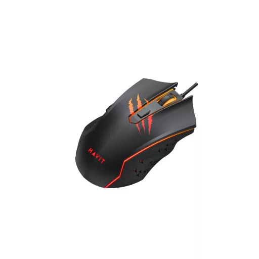 Havit MS1027 (Black) egér Játék Jobbkezes USB A típus 3600 DPI