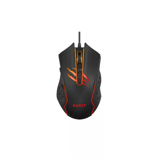 Havit MS1027 (Black) egér Játék Jobbkezes USB A típus 3600 DPI