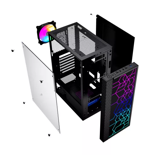 Gembird Fornax 2500 Midi Tower Fekete
